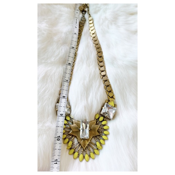 COPY - GUC | Stella & Dot Nora Statement Necklace | Gold Yellow Burst & Clear S… - Picture 4 of 7